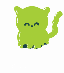 Ghost green kitty