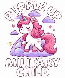 Unicorn Drăguț Mov Susține Copilul Militar