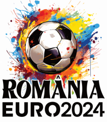 Suporter Romania - Splashed football Euro 2024