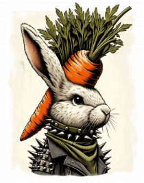 Carrot head - punk Easter bunny