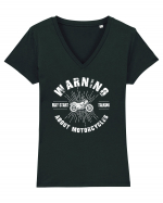 Motorcycles Tricou mânecă scurtă guler V Damă Evoker