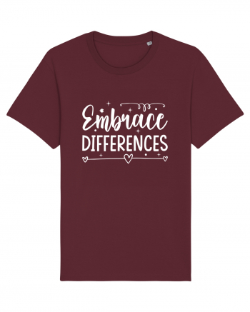 Embrace Differences Burgundy