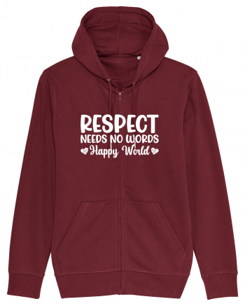 Respect Needs No Words Happy World Burgundy