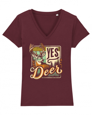Yes deer Burgundy