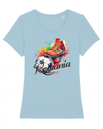 Fotbal Romania - Cu mingea la picior Sky Blue