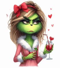 în stil chic Grinch - Fashionistă îndrăgostită și rebelă v11