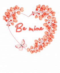 Be mine Valentine's Day inimioara botanica