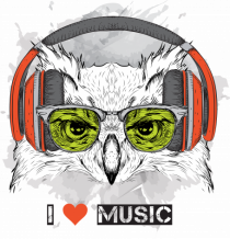 Owl Hipster Headphones