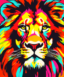 Lion Pop Art