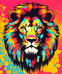 Lion Pop Art