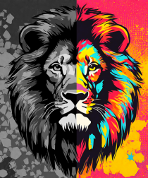 Lion Pop Art