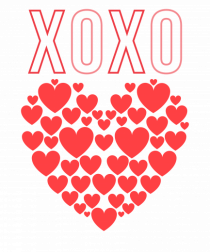 XOXO iubire si inimioare retro