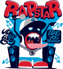 Rapstar Monster Cartoon