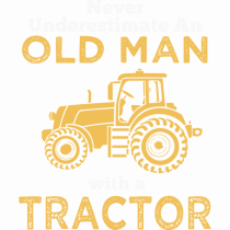 OLD MAN WITH A TRACTOR