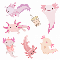 Axolotl Boba friends