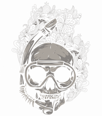 Scuba Diving Skull