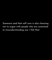 someone said that self care...