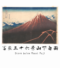 Storm below Mount Fuji (text negru)