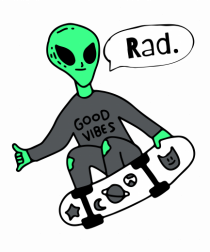 Alien Skateboarder