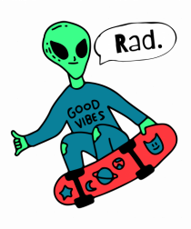 Alien Skateboarder