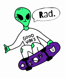 Alien Skateboarder