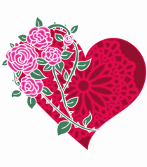 Valentine's Love Heart Roses