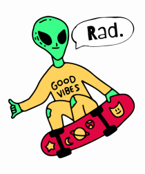 Alien Skateboarder