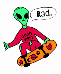 Alien Skateboarder