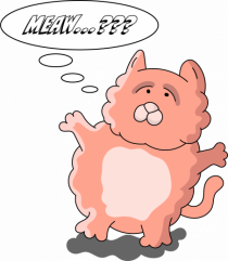Pisica grasă roz Meaw...???