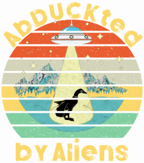 Abduckted by Aliens Vintage Sunset