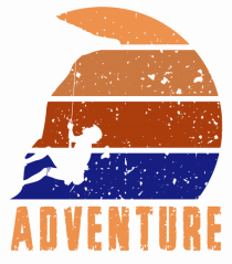 Adventure Retro Sunset Climber