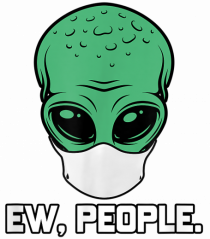 Alien Head With Face Mask Ew People