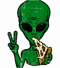 Alien Pizza Eating