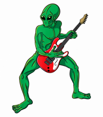 Alien Playing Guitar