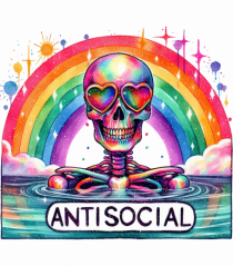 Antisocial Rainbow Skull