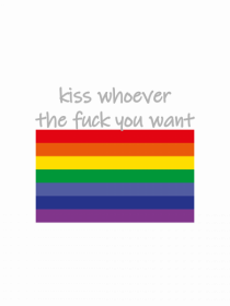 LGBT Kiss Grey Design