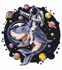 Astronaut Riding A Shark