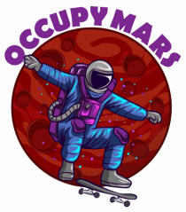Astronaut Skater Occupy Mars