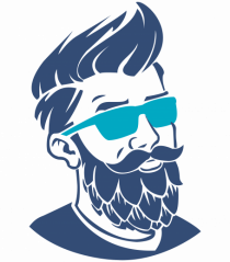 Beard Man Blue