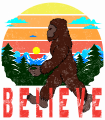 Believe Bigfoot Retro