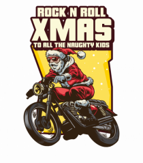 Rock n roll Christmas - Biker Santa