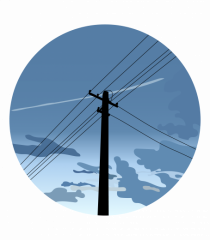 Photo Illustration - black electricity pole