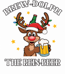 cu bere de Crăciun - Brew-dolph the rein-beer