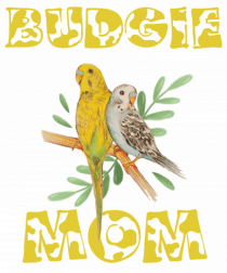 Mama de perus Budgie mom desen manual cu papagali retro