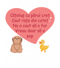 Poezia Cățelușul&rața (inimă)