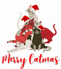 merry catmas red