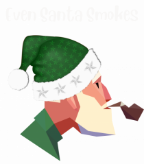 even santa smokes 