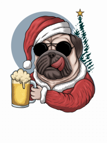 Cool Christmas Pug