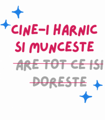 Cine-i harnic si munceste n-are tot ce isi doreste