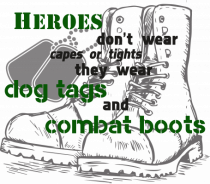 Dog tags and combat boots